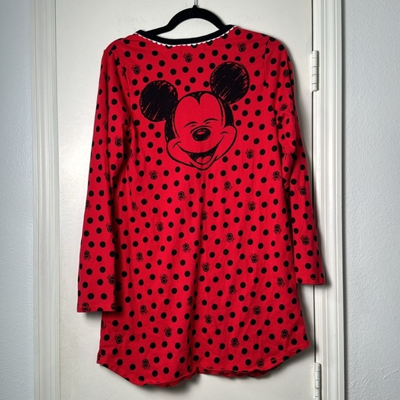Women's Disney Luxe Mickey Mouse Long Sleeve Nightgown Size Medium - Picture 4 of 6